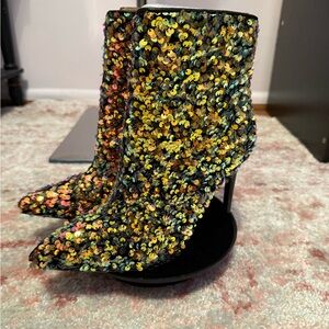 INC International Concepts Sequin Heeled Boots